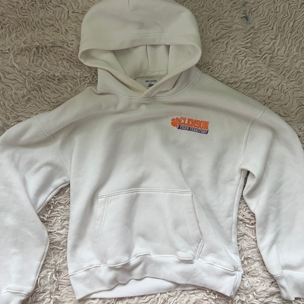 Hollister White Clemson Tigers Hoodie